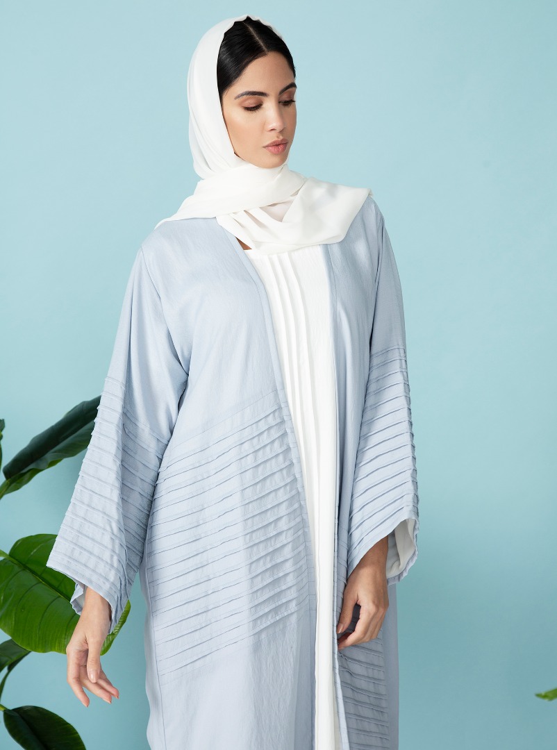 pastel blue abaya